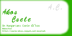 akos csele business card